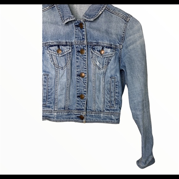 AMERICAN EAGLE Button Front Jean Jacket With Pockets Denim Blue Size Small - Picture 5 of 10
